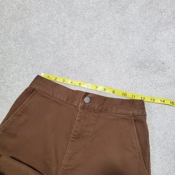 OAK + FORT Cropped Length Twill Wide Leg Pants Culottes Brown Womens Small x 25" - Picture 11 of 14